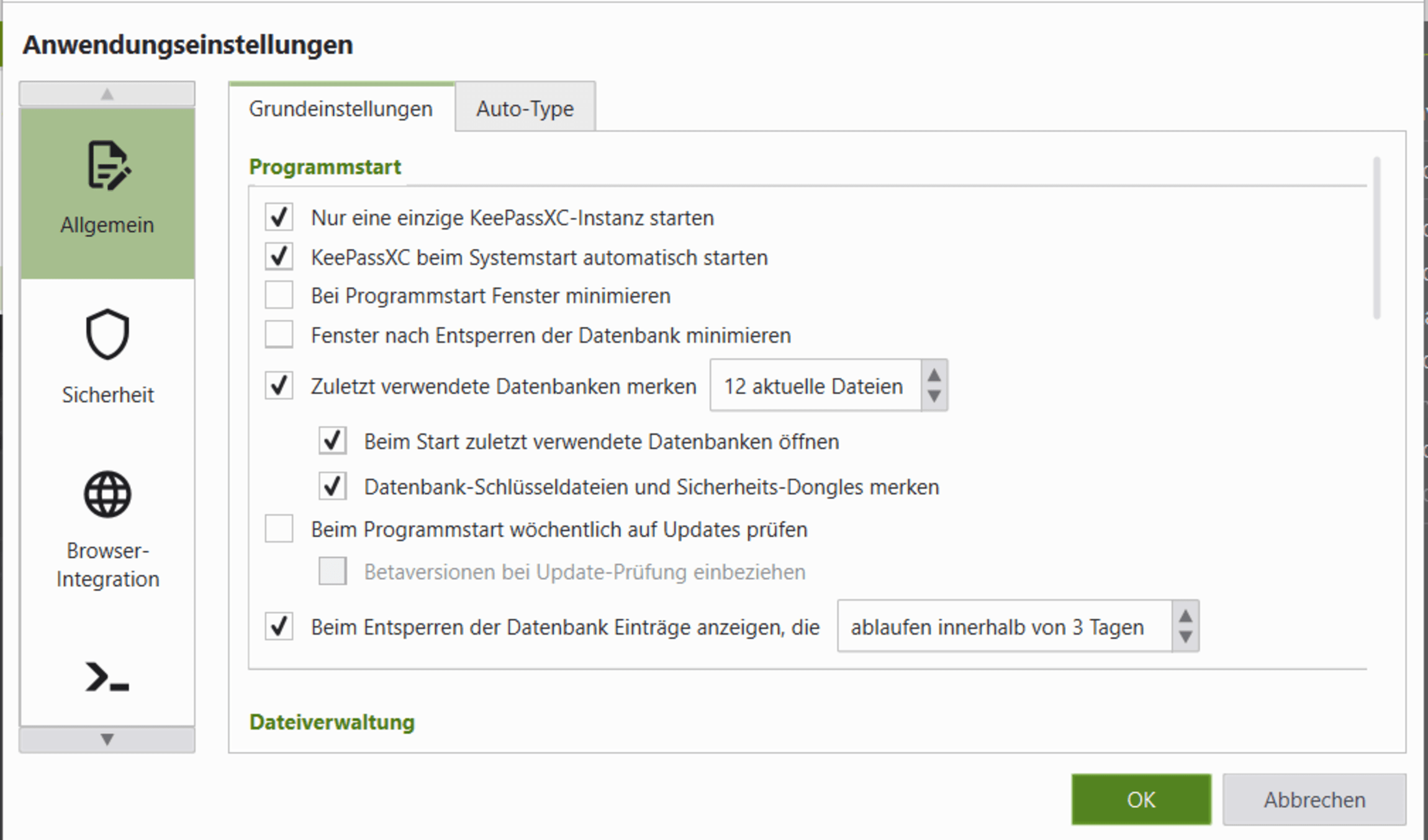 Keepass_Einstellungen