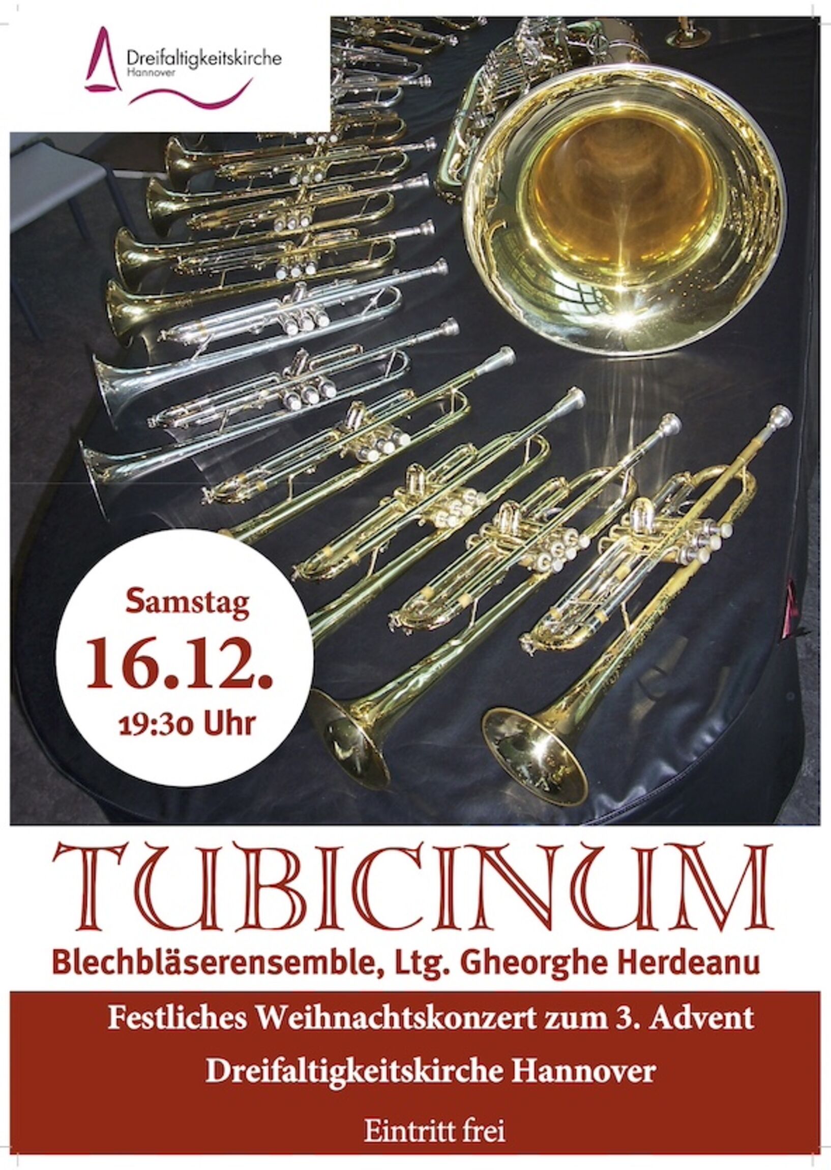 Plakat Tubicinum Bläserensemble 16.12.23