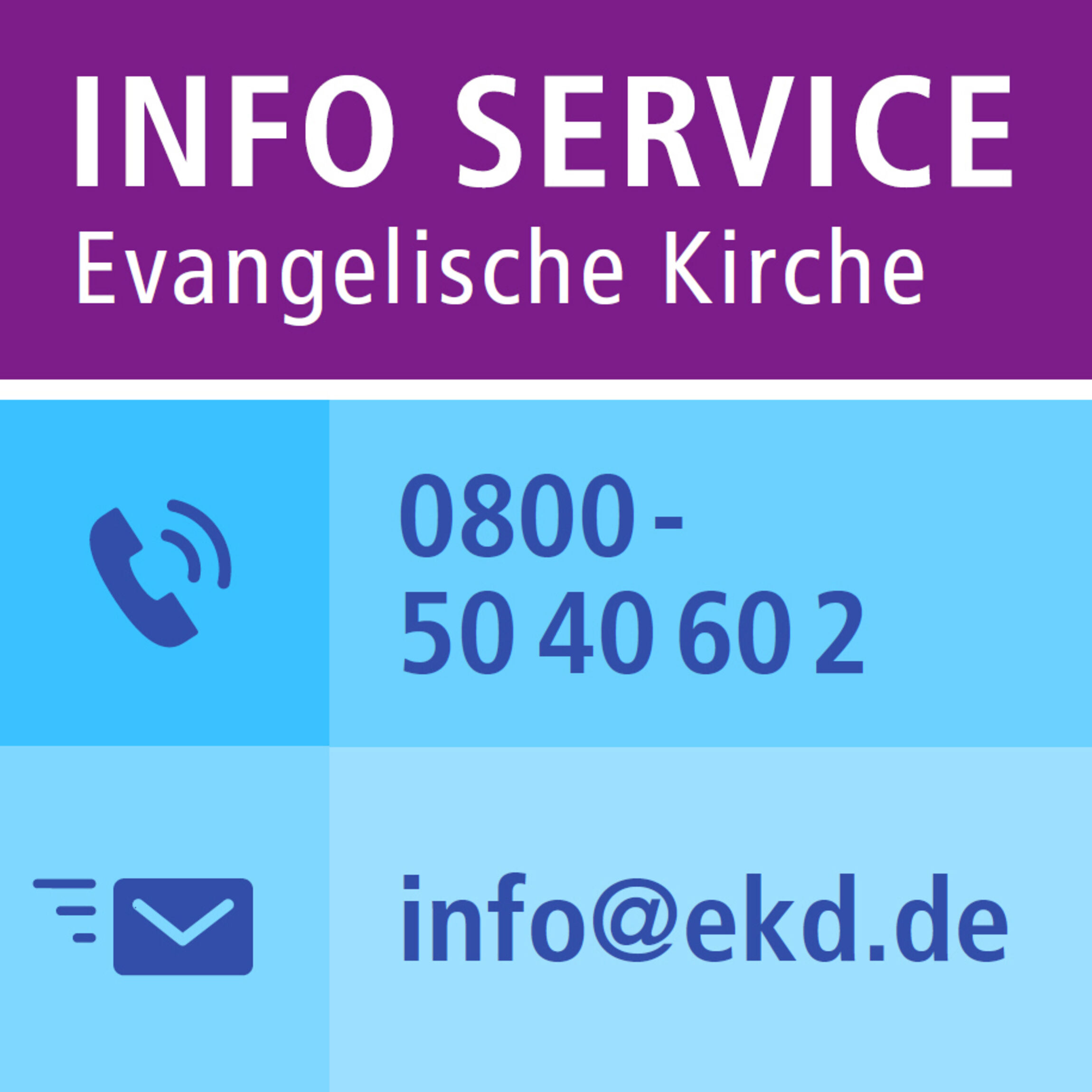 Telefonnummer und E-Mail-Adresse des Info-Service Evangelische Kirche