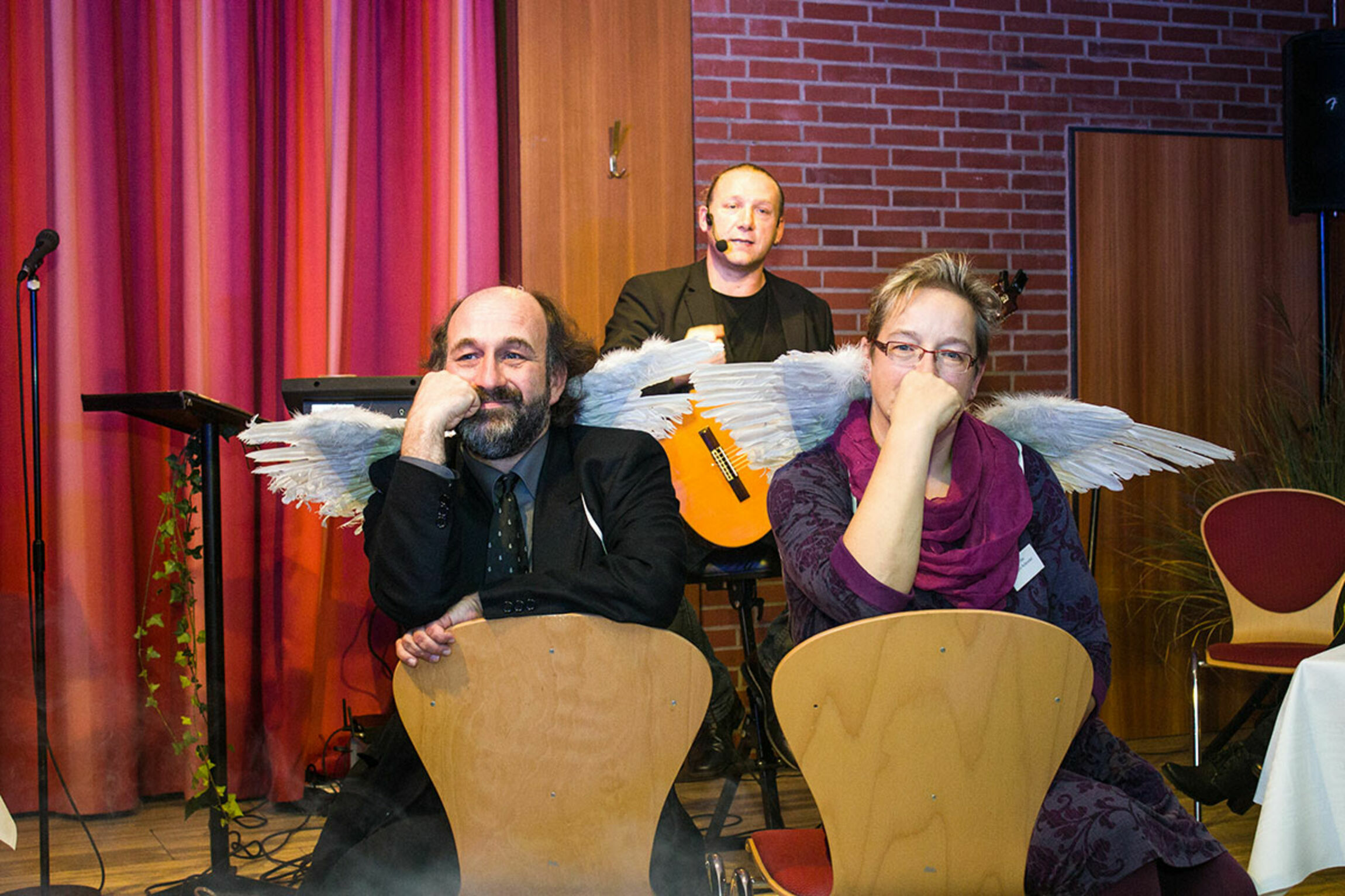 Stiftungsessen 2014: Das Leben im Pfarrhaus - mit Pfarrer Maybach, Pastor Bock und Pastorin Naatjes-Schroeter. 