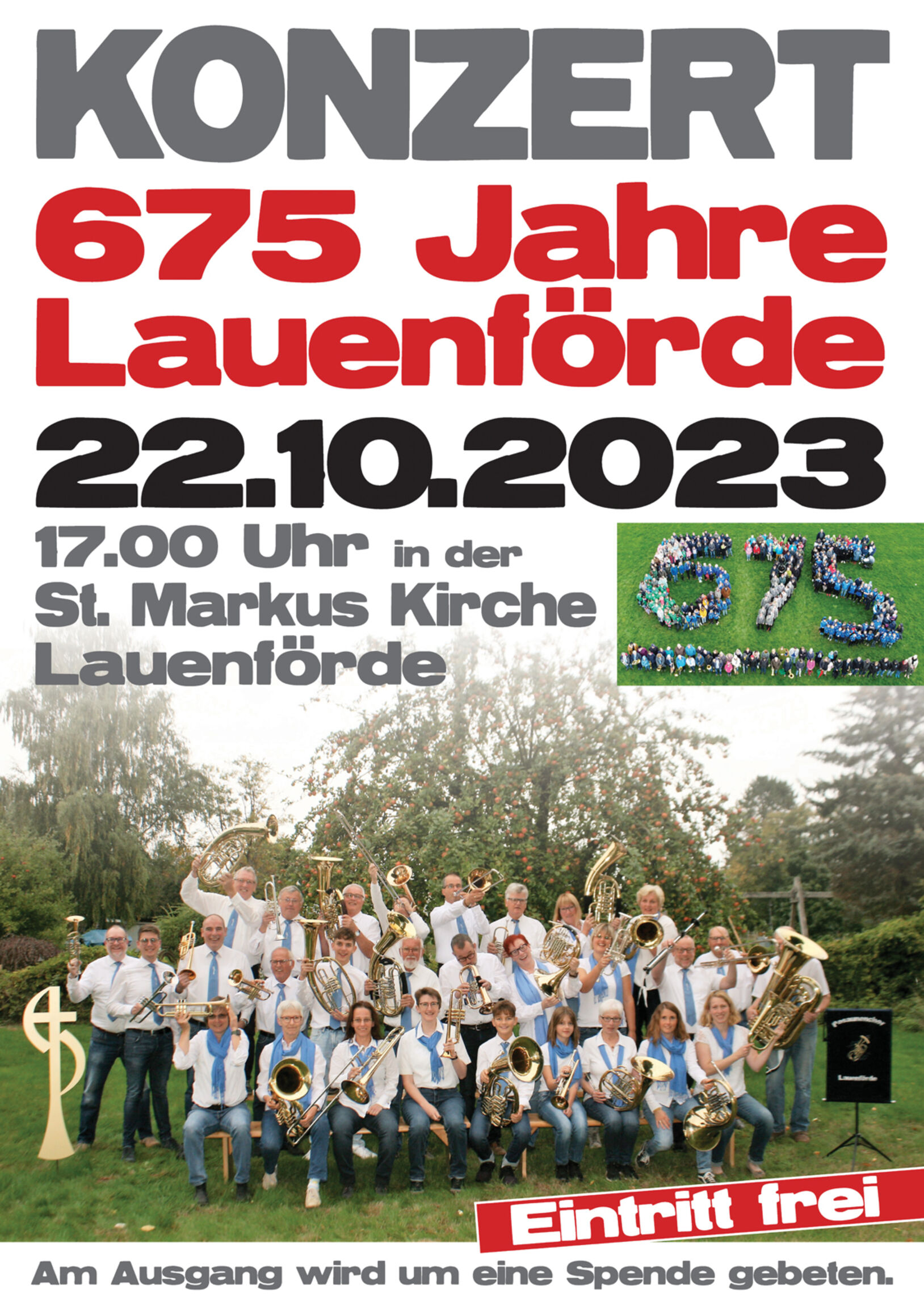 Plakat Konzert Posaunenchor Lauenförde am 22. Oktober 2023