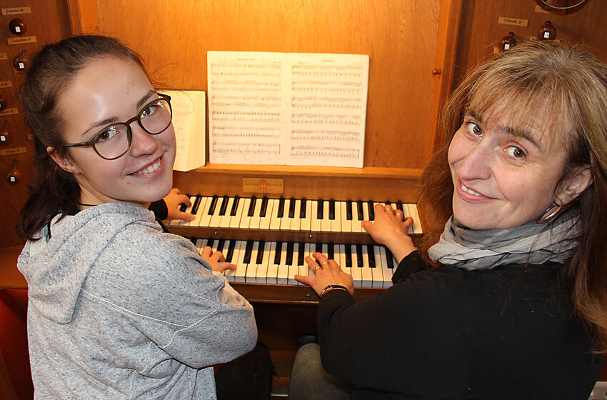 Orgelschüler Frauke, Kerstin 1