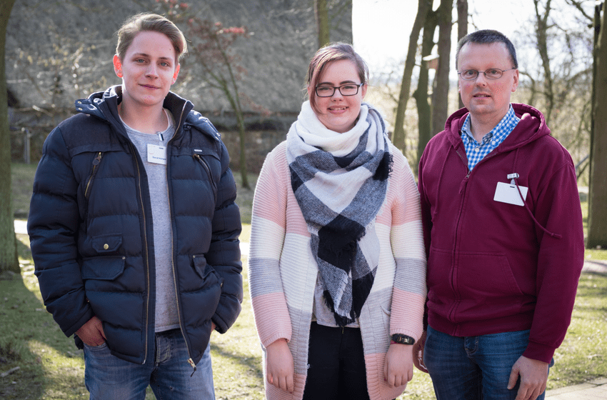 Die Jugenddelegierten aus dem Sprengel Osnabrück (v.l.n.r.) David Holtmeyer, Michèle Pieper, Clas Schafstall. Foto Christoph Müller