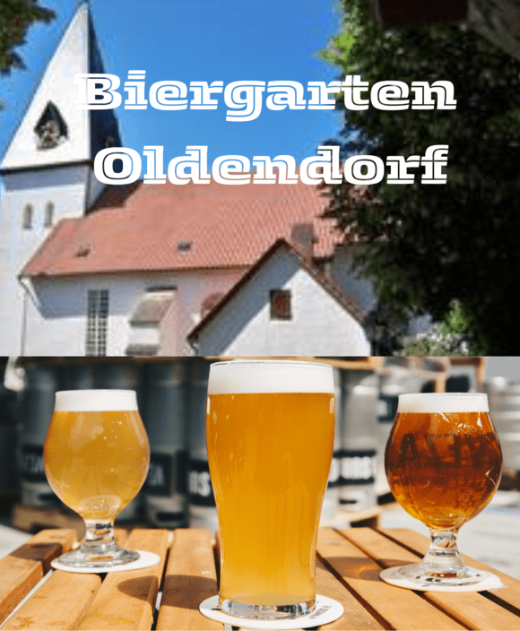 Sommerlicher Biergarten in Oldendorf